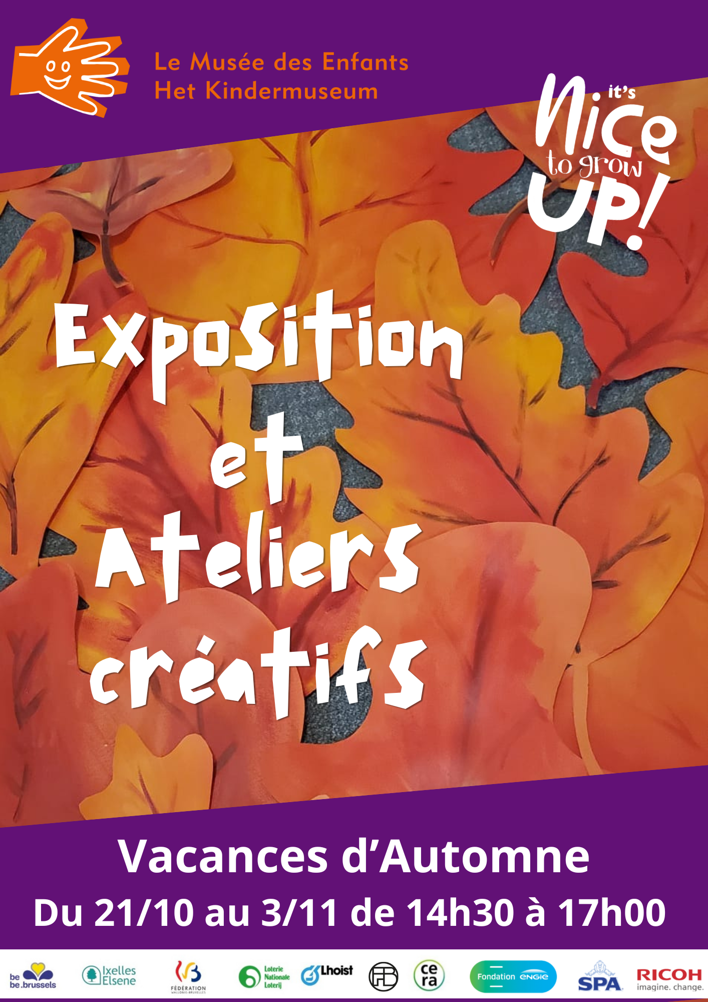 affiche du Musée des Enfants pour les vacances automne 